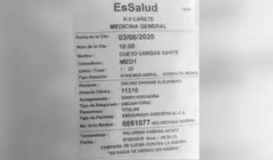 EsSalud se pronuncia sobre cita a paciente en Cañete programada para 2020