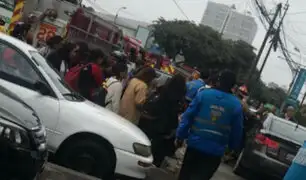 Miraflores: siete escolares fueron atropellados tras despiste de auto