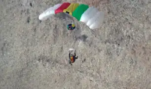 Paracaidista francés se fractura una pierna durante competencia