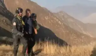 Chosica: rescatan en helicóptero a hombre extraviado en cerro