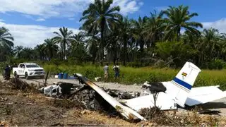 San Martín: avioneta boliviana cae en Tocache y sus tripulantes queman la nave