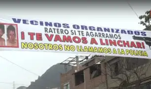 SJL: vecinos colocan carteles advirtiendo a delincuentes que los lincharán