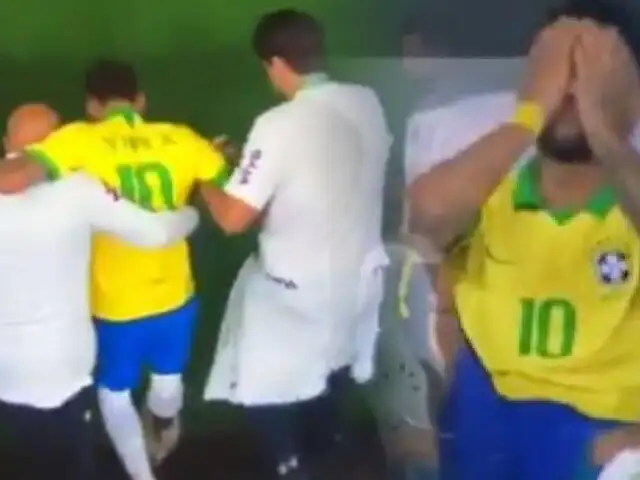 Neymar salió lesionado a los 19 minutos del primer tiempo en Amistoso ante Catar