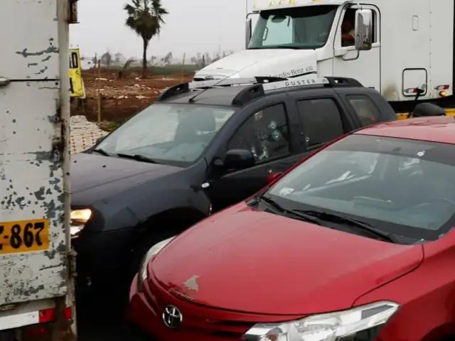 Chorrillos: imágenes exclusivas de intento de asalto a camión cargado de equipos electrónicos