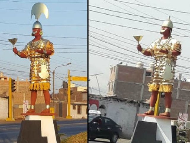 Trujillo: roban corona de estatua del Señor de Sipán a un día de su inauguración