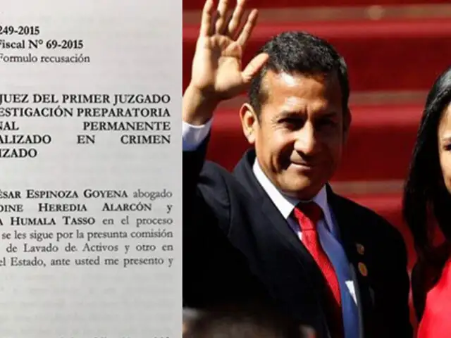 Defensa de Humala-Heredia presenta reacusación contra juez Concepción