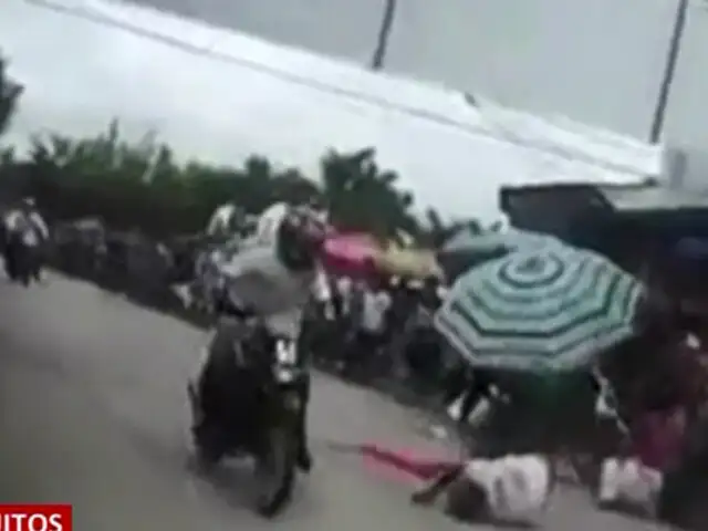 Iquitos: moto atropella a espectadores durante carrera