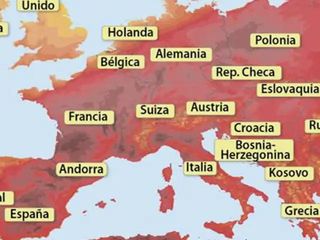 Temperatura en países europeos podrían alcanzar los 45 grados por ola de calor