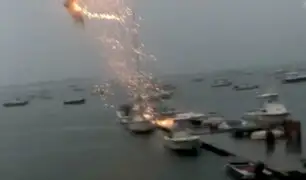 Relámpago destruye velero en puerto de Estados Unidos