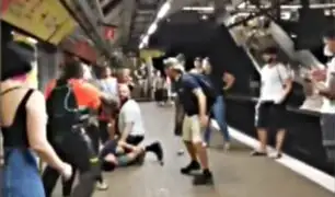 Violento enfrentamiento entre carteristas y agentes de seguridad del metro de Barcelona