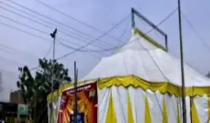 El Agustino: circo es clausurado por robar luz de postes de alumbrado público