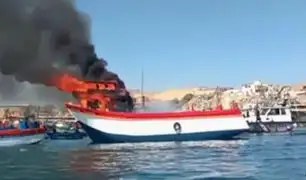 Piura: dos embarcaciones pesqueras se incendian en muelle de Paita