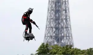 Francia: “Soldado volador” no logra cruzar el Canal de la Mancha