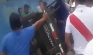Iquitos: turba agrede a sujeto que golpeó a su pareja en la calle