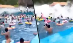 China: “Tsunami artificial” en parque acuático deja 44 heridos