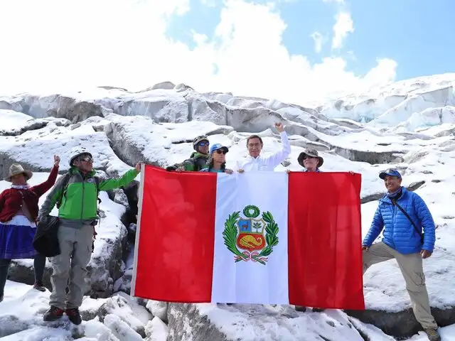 Presidente Vizcarra visitó expedición científica en nevado Huascarán