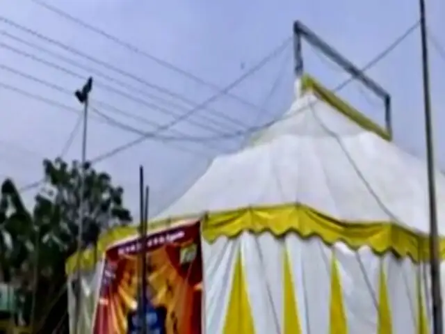 El Agustino: circo es clausurado por robar luz de postes de alumbrado público