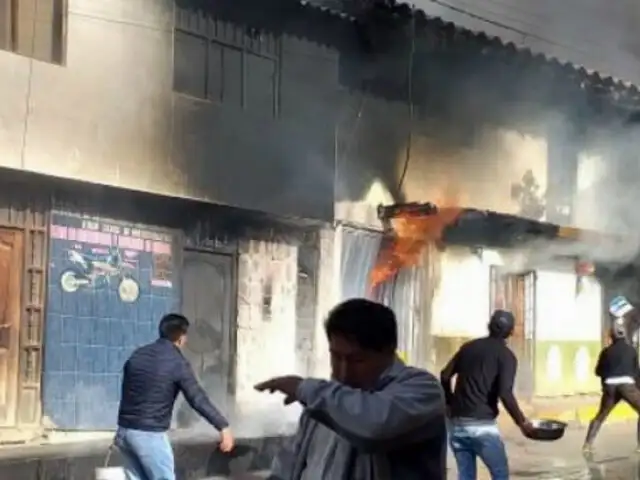 La Libertad: incendio en grifo clandestino afectó tres viviendas