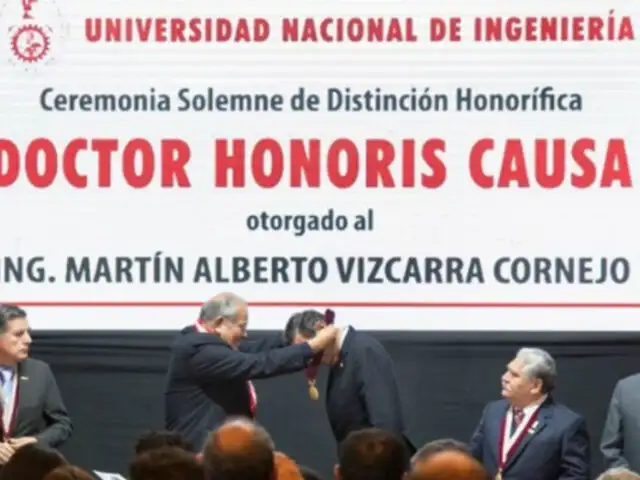 UNI entregó distinción de Doctor Honoris Causa al presidente Vizcarra