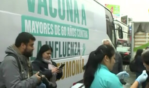 Minsa: Bus recorre Lima para vacunar contra la neumonía e influenza