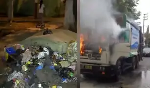 Callao: incendian camión de basura con trabajadores dentro por venganza