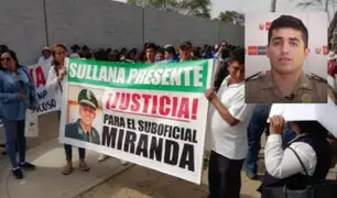 Elvis Miranda: familiares y amigos marchan exigiendo justicia para el suboficial