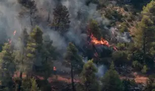 Grecia: incendio forestal obliga a evacuación en isla de Samos