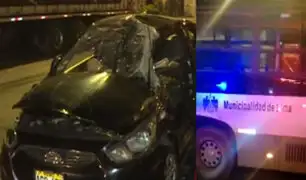 La Victoria: Corredor Verde impactó contra taxi por ir a excesiva velocidad