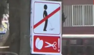 Trujillo: advierten con carteles que cortarán los genitales a sujetos que orinen en la calle