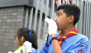Santa Rosa de Lima: scouts dirigen tránsito en principales calles de la capital