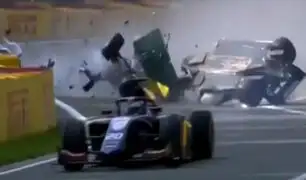 Violento accidente dejó la Fórmula 2 en Bélgica