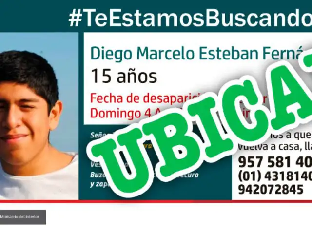 Huacho: encuentran a adolescente que desapareció en Chorrillos hace cuatro días