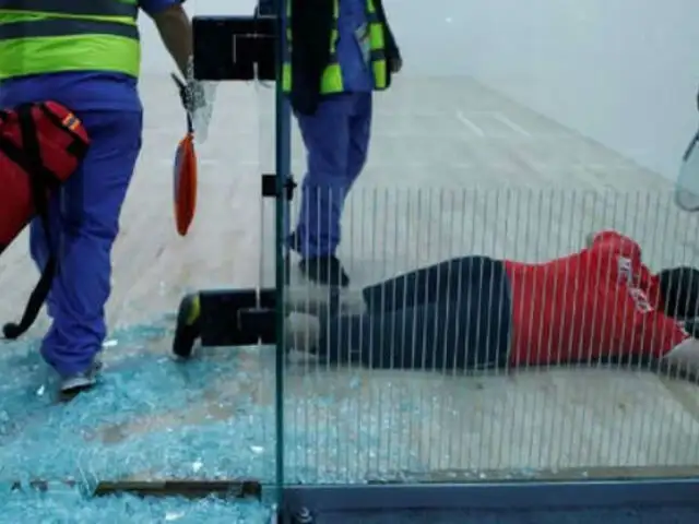 Lima 2019: raquetbolista se estrelló contra estructura de cristal durante competencia