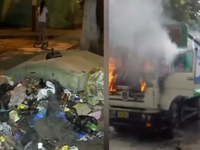 Callao: incendian camión de basura con trabajadores dentro por venganza