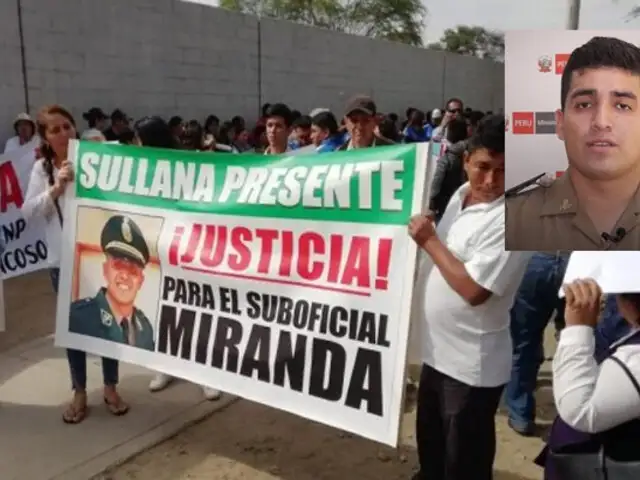 Elvis Miranda: familiares y amigos marchan exigiendo justicia para el suboficial