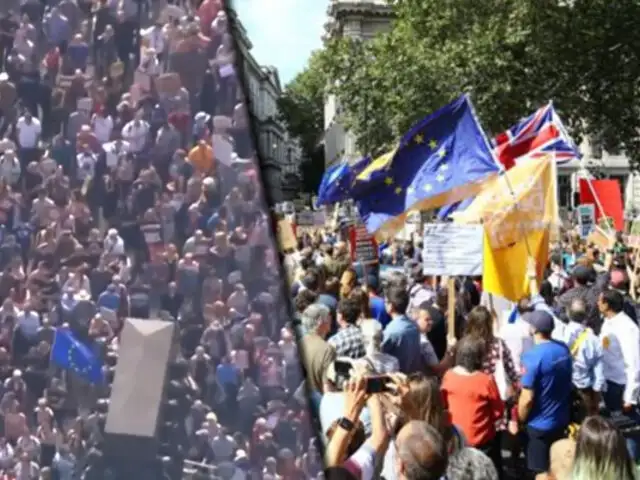 Reino Unido: miles salen a la calles contra el cierre del Parlamento británico