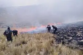 Tras dos días de intenso trabajo sofocan incendio forestal en Arequipa