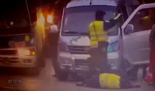 Ate: difunden nuevo video de conductor que embiste a inspector municipal