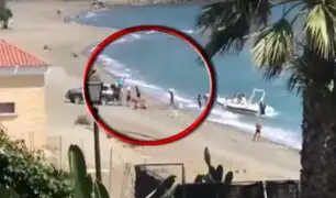 Registran desembarco de droga a plena luz del día en una playa de España