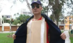 Trujillo: sereno usa chaleco antibalas de cartón para patrullar