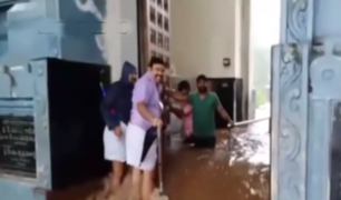 India: templo acaba inundado tras fuertes precipitaciones