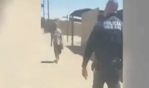 México: policía abate a sujeto armado con cuchillo