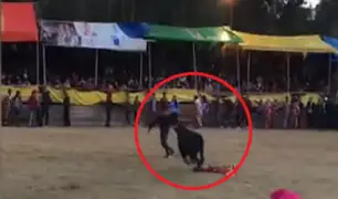 Junín: torero y aficionado fueron corneados en Huancayo