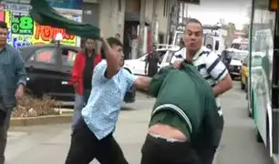 Trujillo: taxista extranjero se agarra a golpes con cobrador y conductor