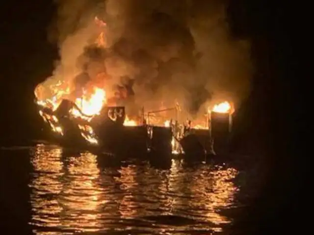 EEUU: más de 30 desaparecidos tras incendio de barco en California