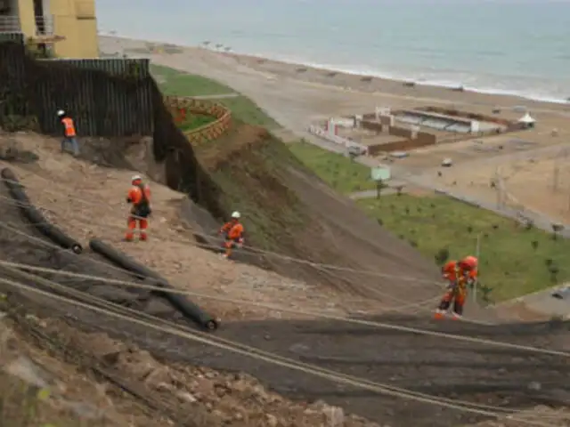 Costa Verde: Municipalidad de Lima instaló geomallas en malecón de Magdalena