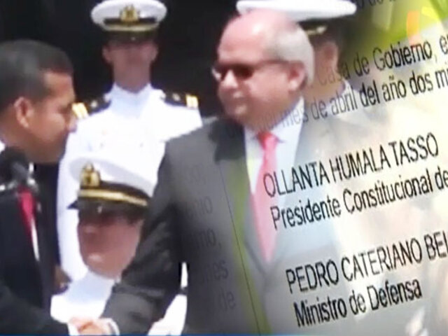 Procuraduría denuncia a Humala y Cateriano por malversación en compra de buque