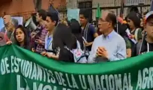 Alumnos de la Universidad Agraria marcharon en contra de cesión de terreno a Jesús María