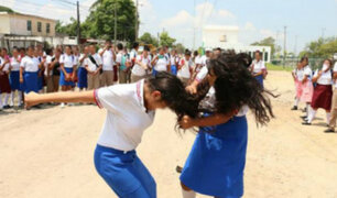 Callao: escolares protagonizan acalorada pelea en Av. Guardia Chalaca