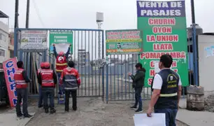 Sutran cierra terminales de buses interprovinciales en Lima Norte y La Victoria